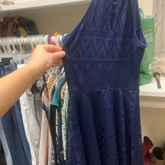 Derek Heart Navy Knit Dress - Picture 2 of 5